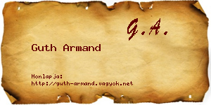 Guth Armand névjegykártya